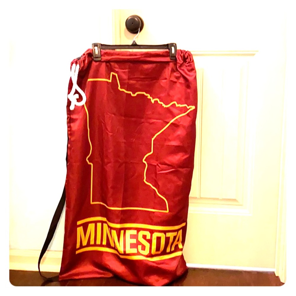 Drawstring University of Minnesota Red Laundry Bag